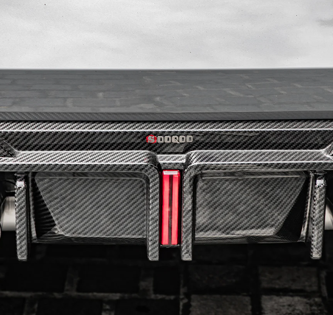 M3 G80 G81 Carbon Fiber Diffuser With Brake Light + Rear Splitter