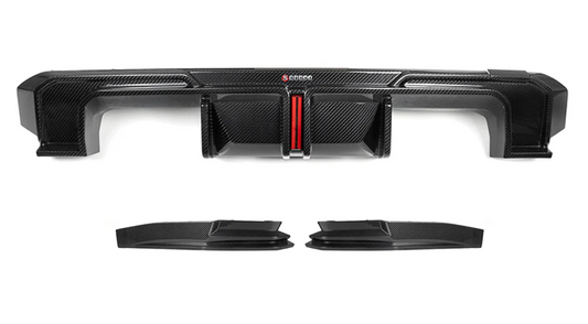 M4 G82 G83 Carbon Fiber Diffuser With Brake Light + Rear Splitter