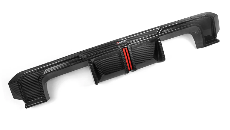 M4 G82 G83 Carbon Fiber Diffuser With Brake Light + Rear Splitter