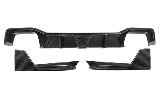 BMW X4 G02 LCI Prepreg Carbon Fiber Rear Diffuser With Brake Light