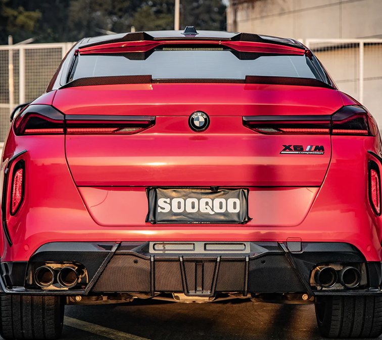 BMW X6M F96 X6 G06 Prepreg Carbon Fiber Roof Spoiler