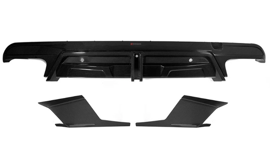BMW X5M F95 LCI Carbon Fiber Diffuser With Brake Light