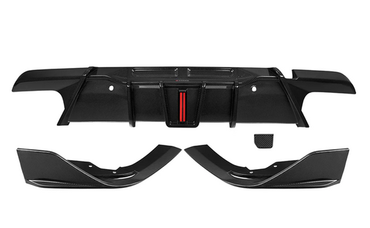 BMW X6M F96 Prepreg Carbon Fiber Diffuser With Brake Light