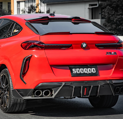 BMW X6M F96 Prepreg Carbon Fiber Diffuser With Brake Light