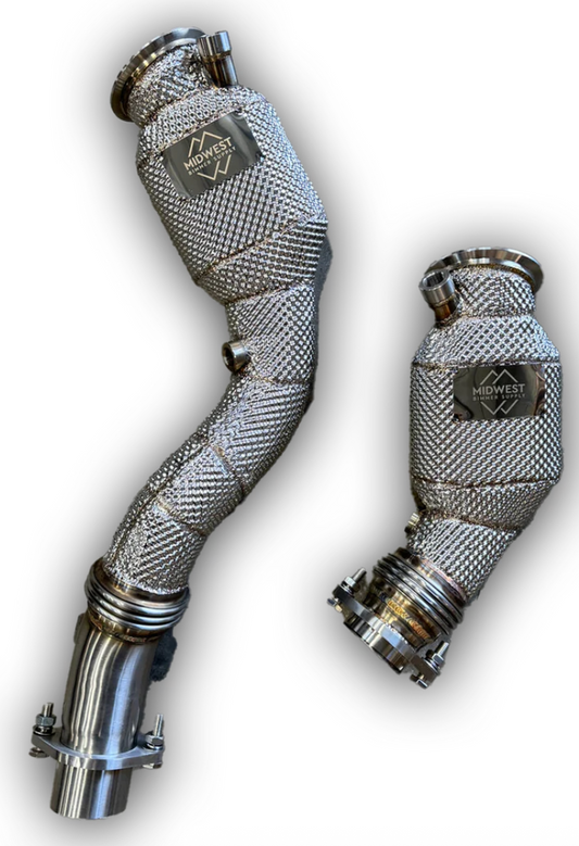 S55 Catted Downpipes w/heatshield - F80 M3 | F82/F83 M4 | F87 M2C