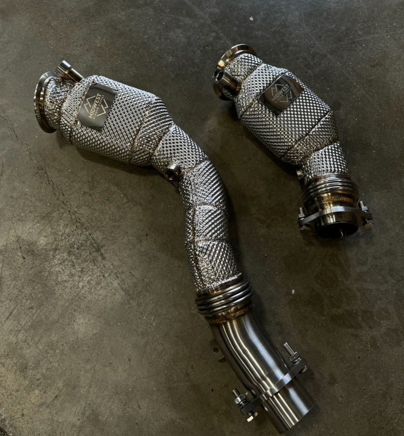 S55 Catted Downpipes w/heatshield - F80 M3 | F82/F83 M4 | F87 M2C