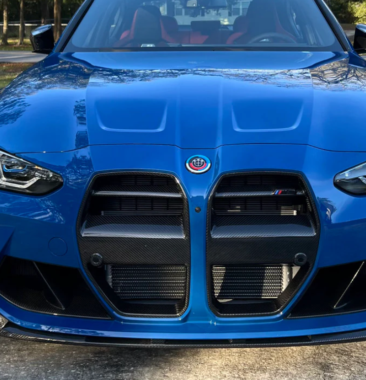 V1 Dry Carbon Fiber Front Grille With ACC (BMW G80/G82 M3/M4)
