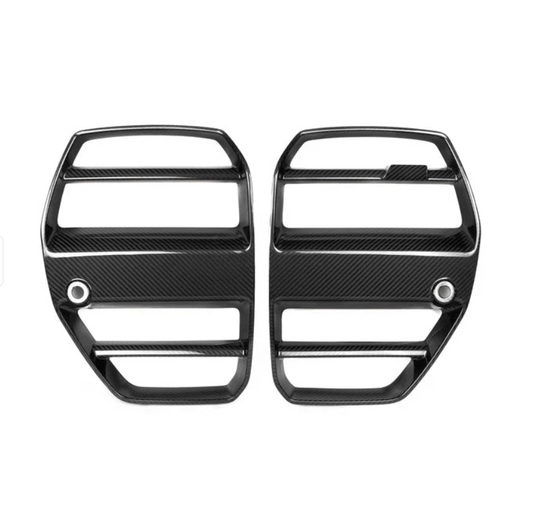 ST Style Dry Carbon Fiber Front Grille Without ACC (BMW G80/G82/G83 M3/M4)