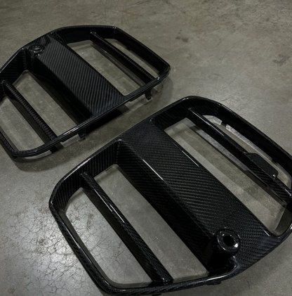 ST Style Dry Carbon Fiber Front Grille Without ACC (BMW G80/G82/G83 M3/M4)
