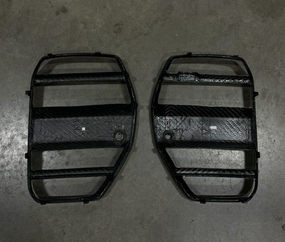 ST Style Dry Carbon Fiber Front Grille Without ACC (BMW G80/G82/G83 M3/M4)