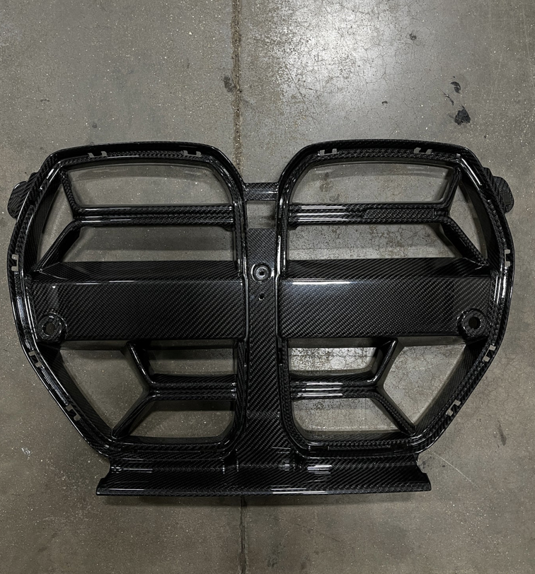CSL Style Dry Carbon Fiber Front Grille Without ACC (BMW G80/G82/G83 M3/M4)