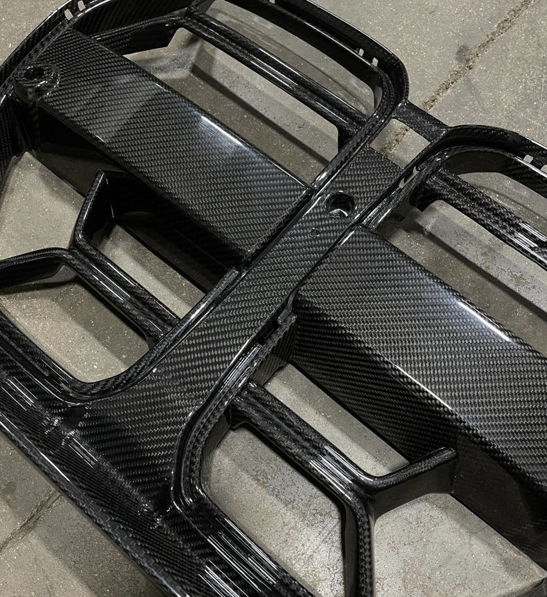 CSL Style Dry Carbon Fiber Front Grille Without ACC (BMW G80/G82/G83 M3/M4)
