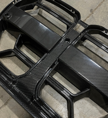 CSL Style Dry Carbon Fiber Front Grille Without ACC (BMW G80/G82/G83 M3/M4)