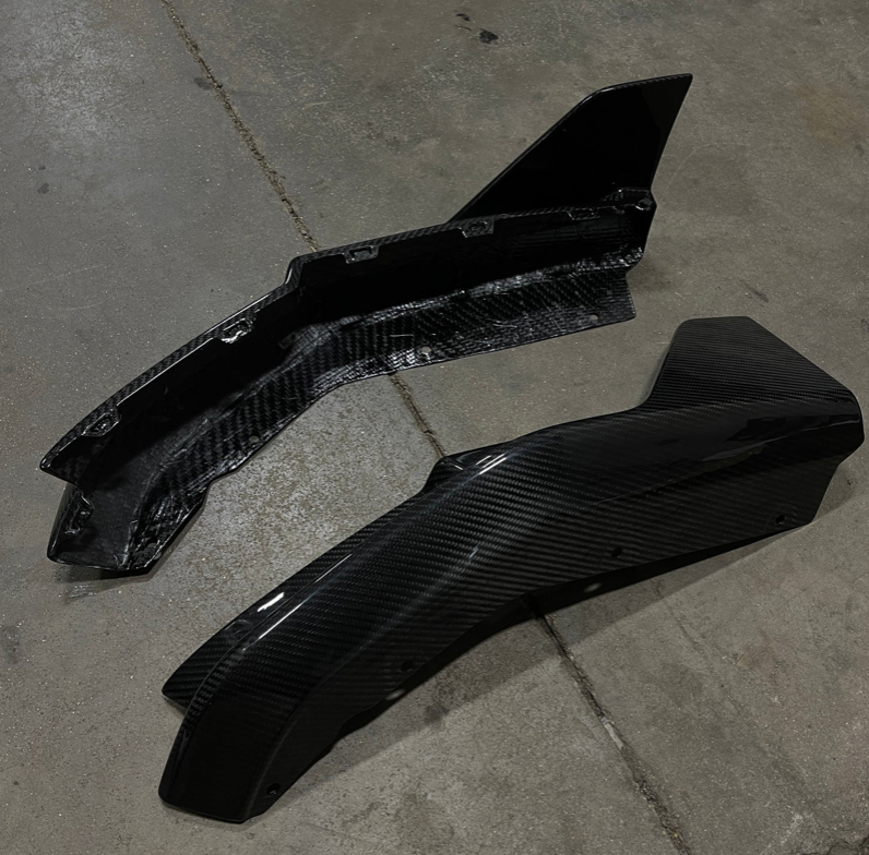 M-Performance Style Dry Carbon Fiber Rear Splitters (BMW G80 M3)