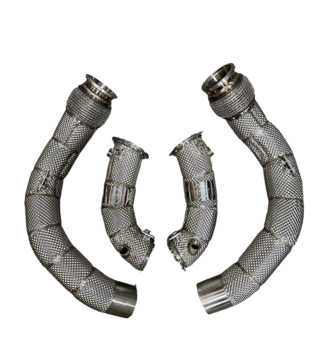 MBS S63 Catless Heat shield Race Downpipes - BMW F90 M5 | BMW F91 F92 F93 M8