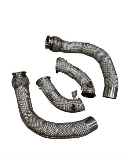 MBS S63 Catless Heat shield Race Downpipes - BMW F90 M5 | BMW F91 F92 F93 M8