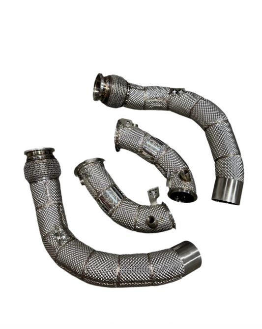 MBS S63 Catless Heat shield Race Downpipes - BMW F90 M5 | BMW F91 F92 F93 M8