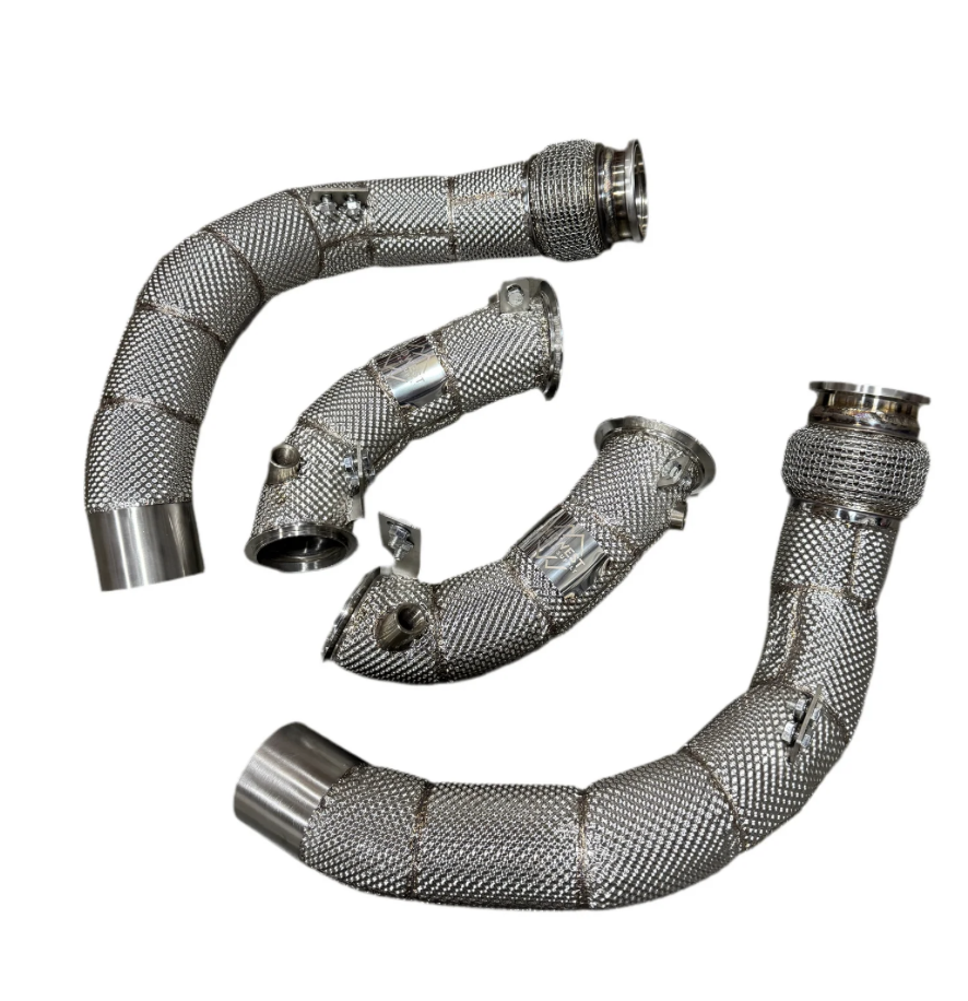 MBS S63 Catless Heat shield Race Downpipes - BMW F90 M5 | BMW F91 F92 F93 M8