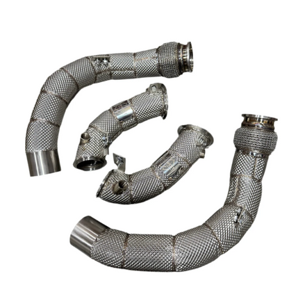 MBS S63 Catless Heat shield Race Downpipes - BMW F90 M5 | BMW F91 F92 F93 M8