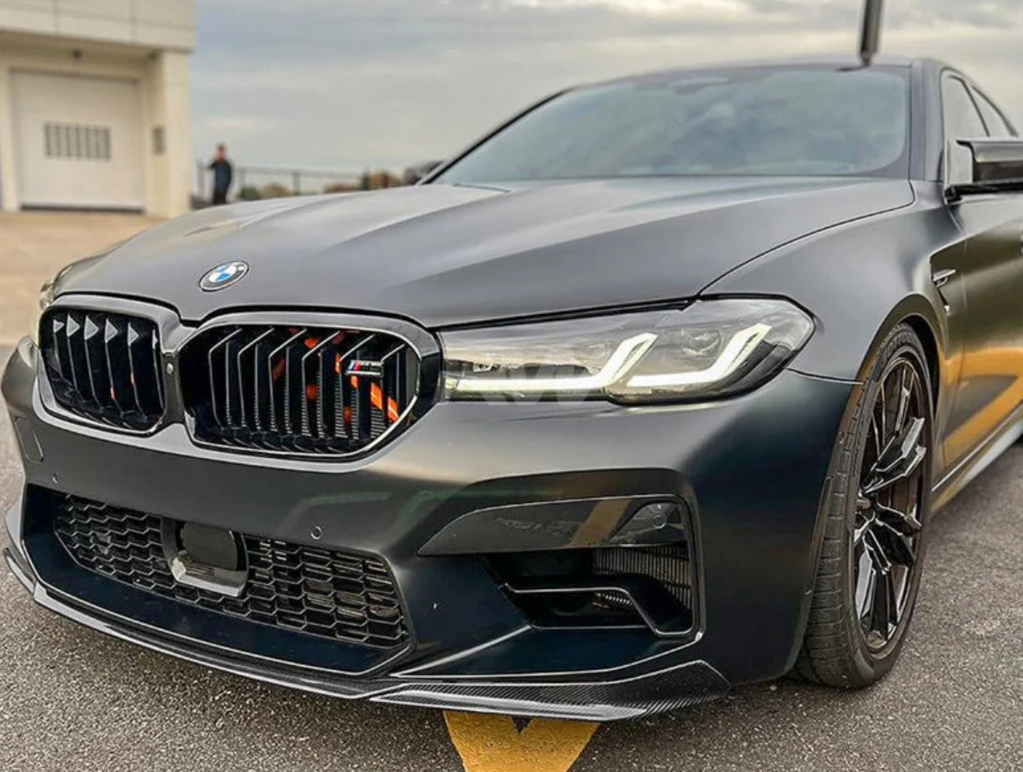 BMW F90 M5 CS Style Carbon Fiber Front Lip - F90 M5 LCI