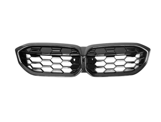 BMW G20 330I M340I Dry Carbon Fiber Diamond Front Grilles (BMW 3-Series G20/G21/G28 LCI)
