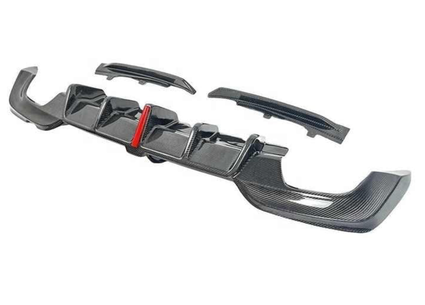 BMW G20 330I M340I  K Style Carbon Fiber Rear Diffuser w/Led Light - G20 3-Series PRE LCI