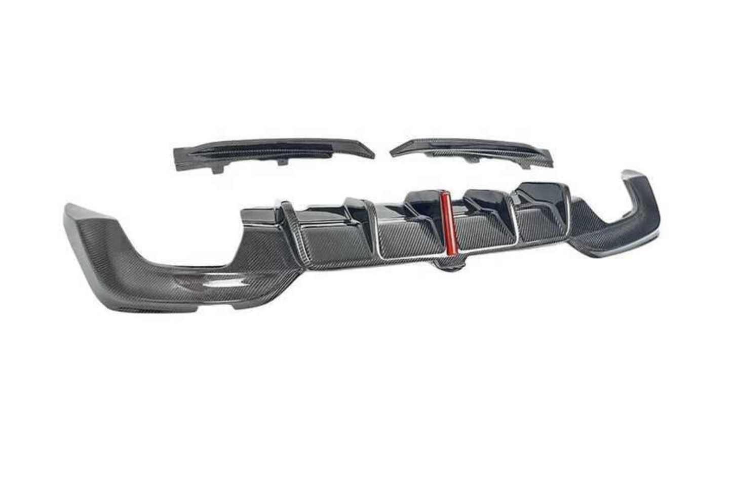 BMW G20 330I M340I  K Style Carbon Fiber Rear Diffuser w/Led Light - G20 3-Series PRE LCI