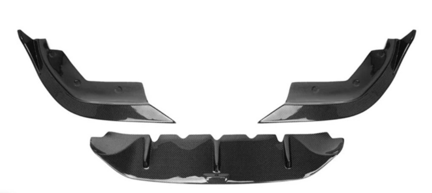 BMW G20 330I M340I TK Style Carbon Fiber Front Lip 3pc - G20 3-Series PRE LCI