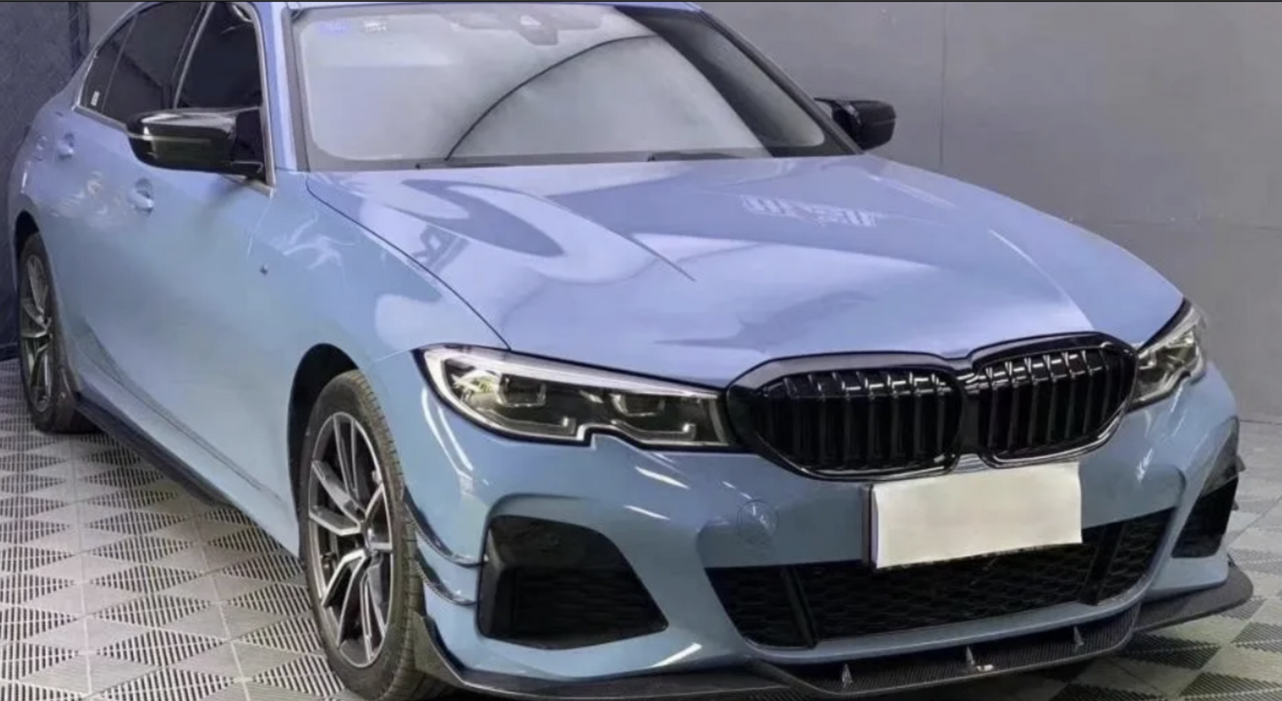 BMW G20 330I M340I TK Style Carbon Fiber Front Lip 3pc - G20 3-Series PRE LCI