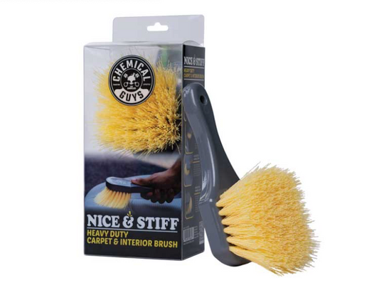 Yellow Stiffy Brush | Stiff Bristle Scrubber for Carpets & Durable Surfaces