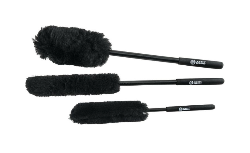 Extended Reach Wheel Gerbils Wheel & Rim Brush Set (3 Brushes) | Precision Cleaning for Hard-to-Reach Wheel Areas