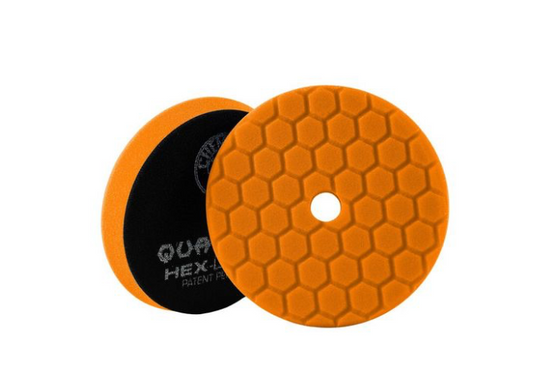 6.5" Hex-Logic Quantum Orange Buffing Pad | Medium-Heavy Cutting Pad for Swirl & Scratch Removal