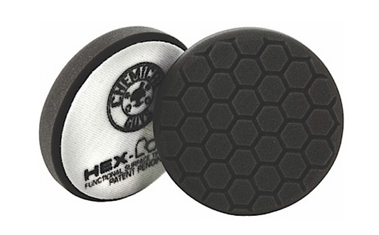 5.5" Hex-Logic Premium Soft Black Finishing Pad | Ultra-Soft Foam for Final Polish & Wax