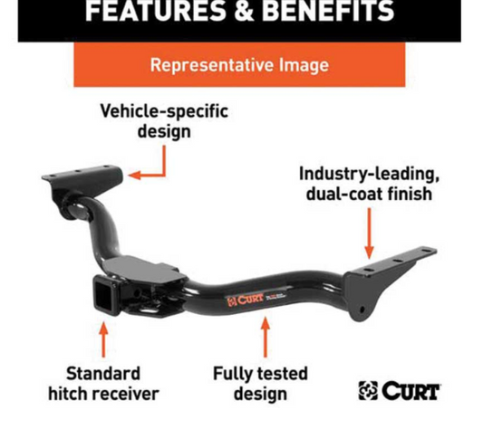 Class III Tow/Trailer Hitch – Fits 2021-2025 Jeep Grand Cherokee L & 2022-2025 Grand Cherokee (Excludes Trailhawk) | 750/7,500 lb Capacity