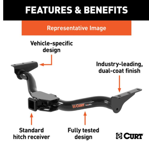 Class III Receiver Hitch – 2020+ Jeep Gladiator | 7,500 lb Towing Capacity, 2" Receiver
