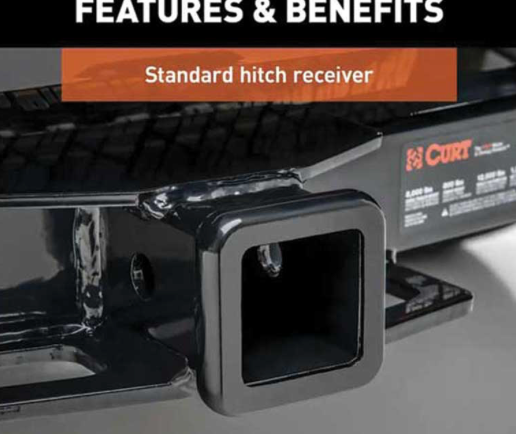 Class III Receiver/Tow Hitch | 2023-2025+ Dodge Hornet | 3,500 lb Towing Capacity | 350 lb Tongue Weight | 2" Receiver