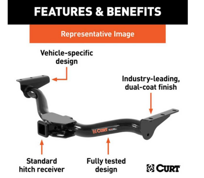 Class III Receiver/Tow Hitch | 2022-2025+ Ford Maverick (No Factory Receiver) | 4,000 lb Towing Capacity | 2" Receiver | Bolt-On Fit