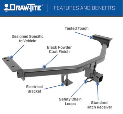 Class III Receiver/Tow Hitch | 2024-2025 Nissan Ariya | 2,000 lb Towing Capacity | 2" Receiver | EV-Compatible Design