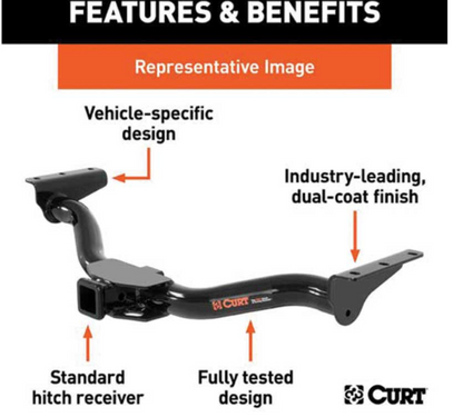 Class III Receiver/Tow Hitch | 2022-2025+ Nissan Pathfinder | 3,500 lb Towing Capacity | 2" Receiver | Bolt-On Fit
