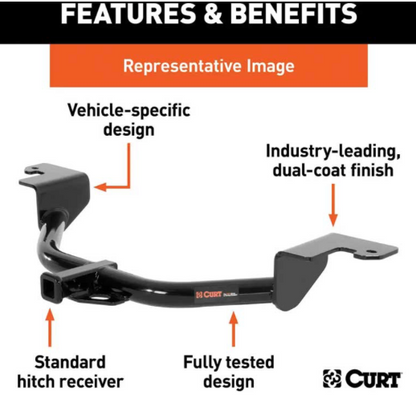 Class I Receiver/Tow Hitch | 2023-2025 Toyota Prius & 23-24 Prius Prime | 2,000 lb Towing Capacity | 1.25" Receiver | Precision Fit