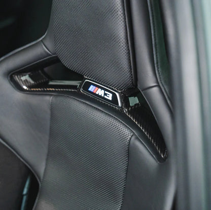 Dry Carbon Fiber Center Bucket Seat Trim Inserts | BMW G80/G82/G83/G87/F92
