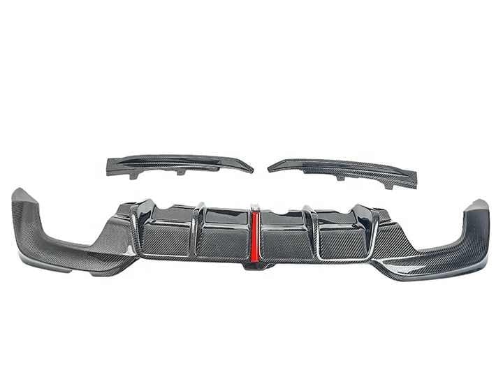 K Style Carbon Fiber Rear Diffuser with LED Light | BMW 3-Series (G20 Pre-LCI)