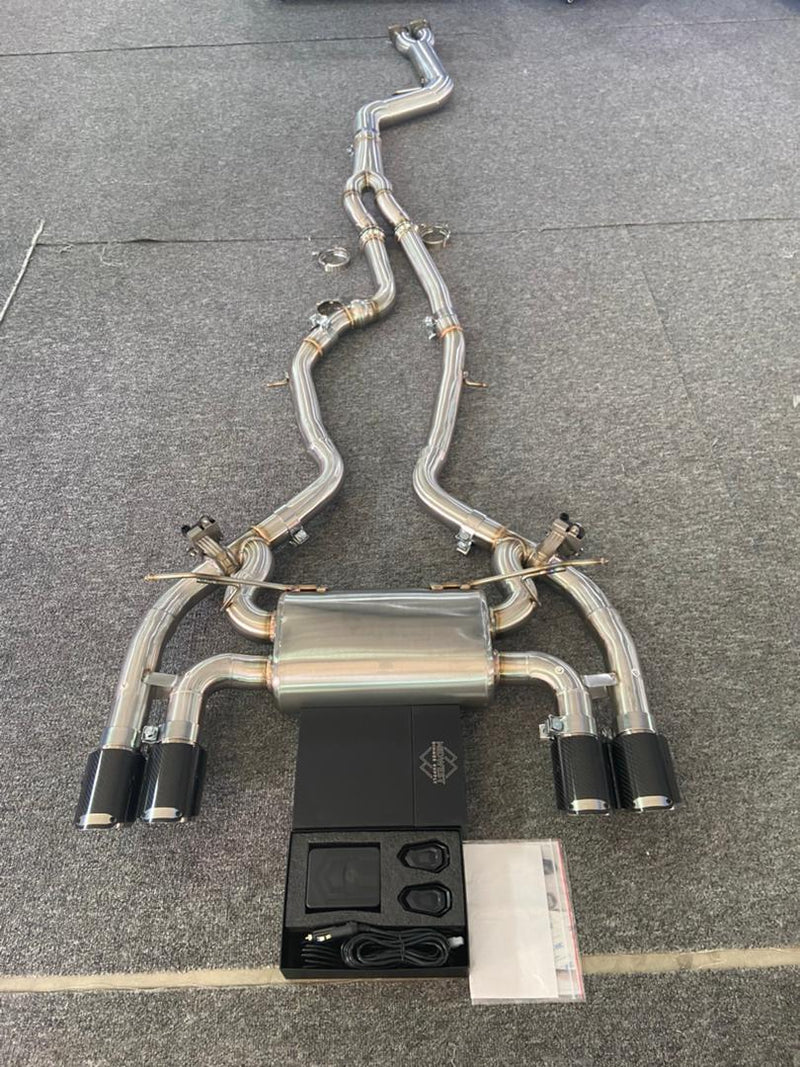 Valved Exhaust System | BMW F87 M2 Competition | Stainless Steel / Purple Titanium