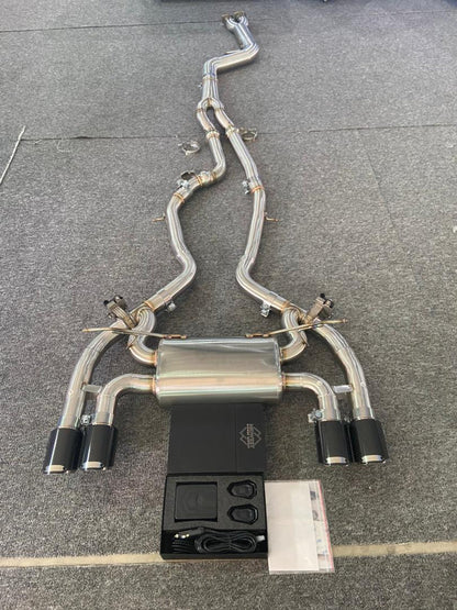 Valved Exhaust System | BMW F87 M2 Competition | Stainless Steel / Purple Titanium
