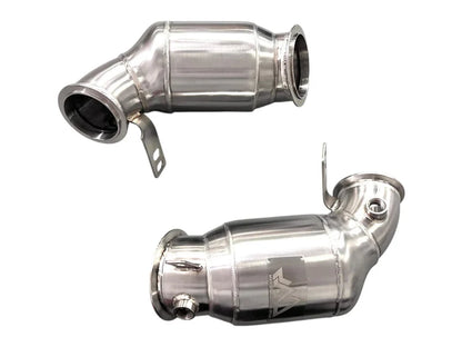 MAD 300-Cell Race Catted Downpipes | BMW F90 M5 | F91/F92/F93 M8 W/ No CEL Guarantee