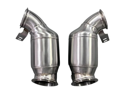 MAD 300-Cell Race Catted Downpipes | BMW F90 M5 | F91/F92/F93 M8 W/ No CEL Guarantee