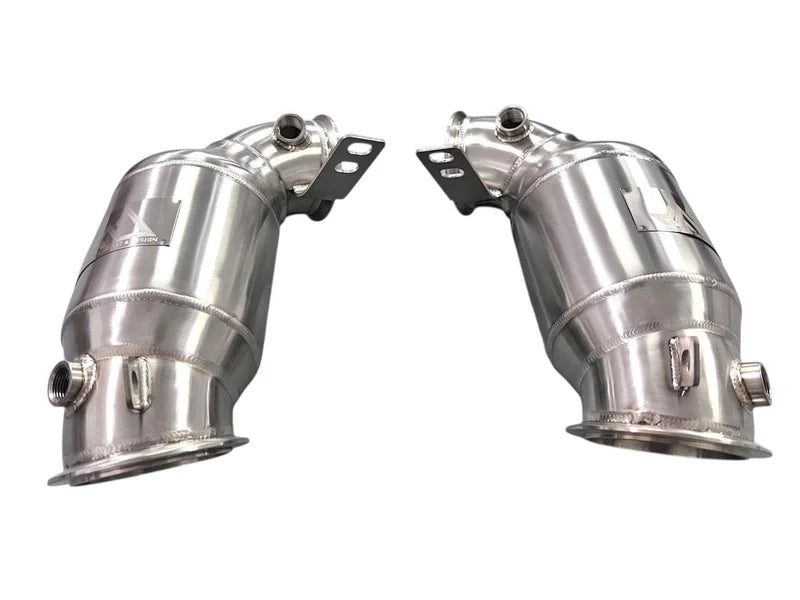 MAD 300-Cell Race Catted Downpipes | BMW F90 M5 | F91/F92/F93 M8 W/ No CEL Guarantee