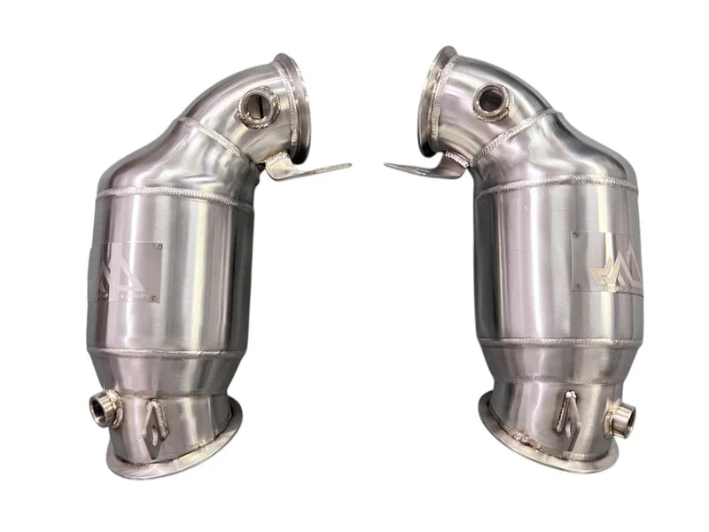 MAD 300-Cell Race Catted Downpipes | BMW F90 M5 | F91/F92/F93 M8 W/ No CEL Guarantee