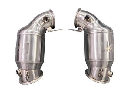 MAD 300-Cell Race Catted Downpipes | BMW F90 M5 | F91/F92/F93 M8 W/ No CEL Guarantee