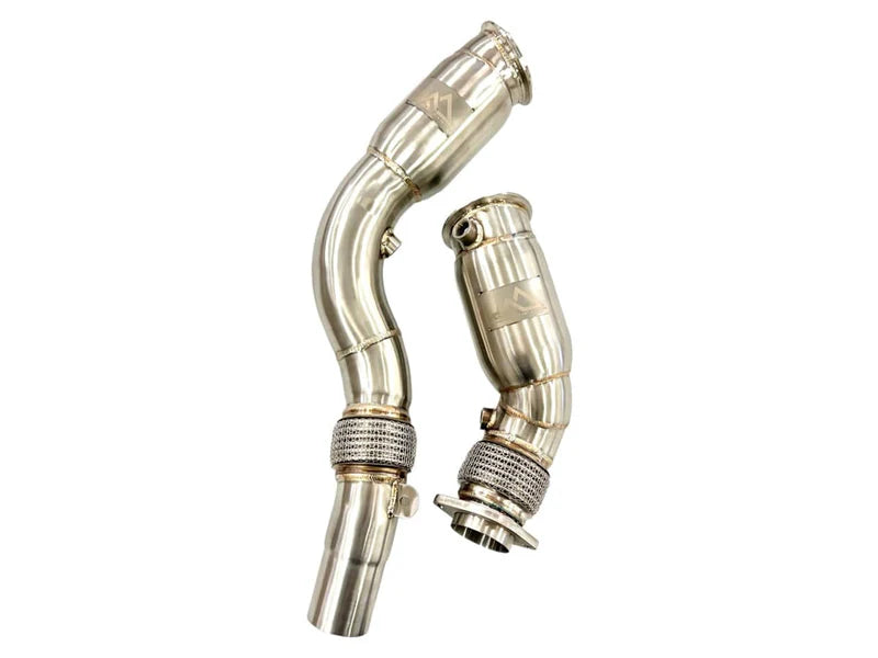 MAD Resonated S55 Downpipes w/ Flex Section | BMW F87 M2C F80 M3 F82/F83 M4